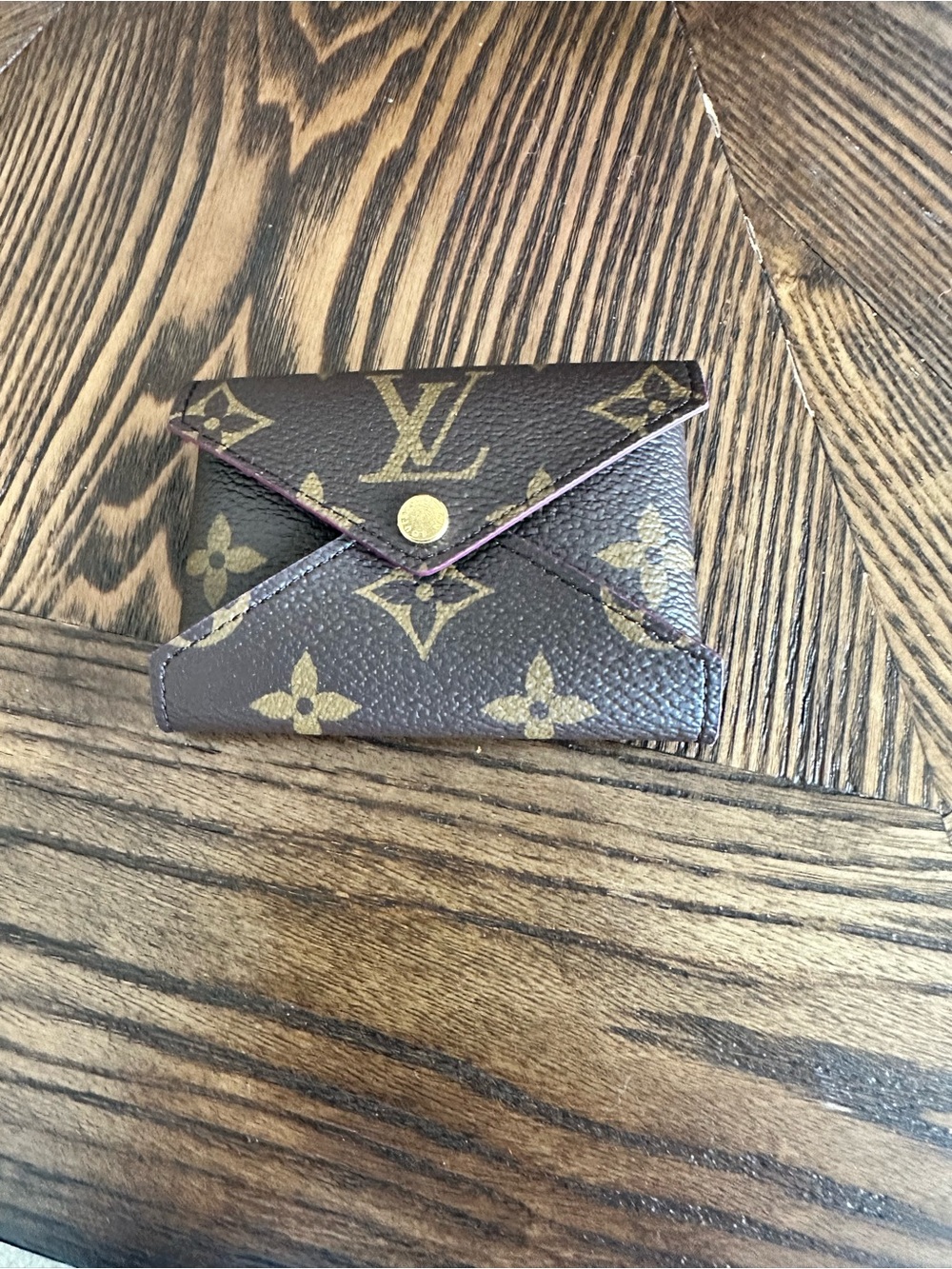 Louis Vuitton Monogram Envelope Card Case in Brown and Gold